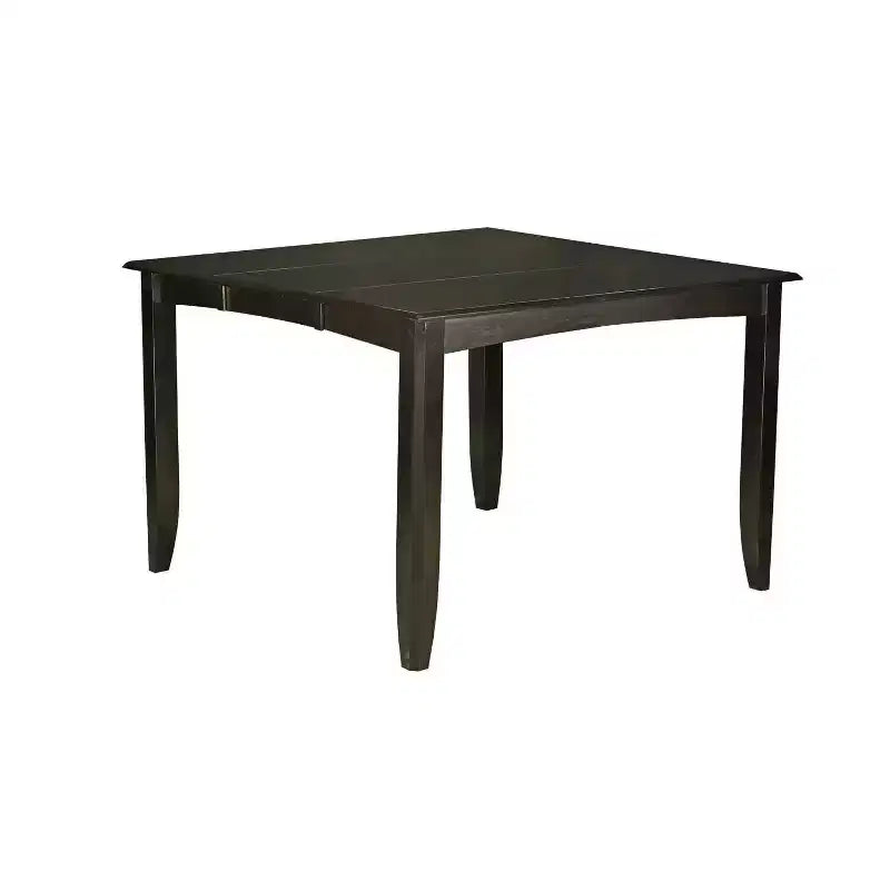 Tavolo da pranzo HomeStock a 5 pezzi, piano quadrato in legno massello con finitura cappuccino, con 4 sedie