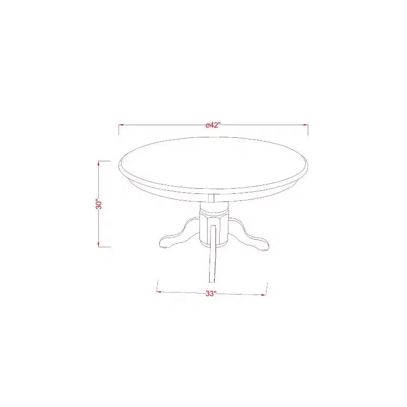 Set da Pranzo Moderno 5 Pezzi Tavolo e Sedie - Tavolo da Cucina Rotondo con 4 Sedie - 42 Pollici Bianco Lino