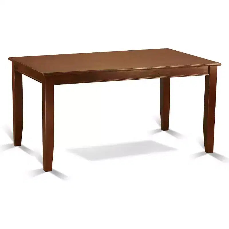 HomeStock Set da pranzo rettangolare 5 pezzi con top in legno massello finitura mogano - 4 posti a sedere