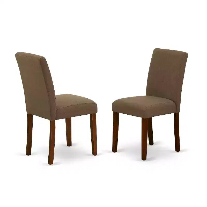HomeStock Set da pranzo rettangolare 5 pezzi con top in legno massello finitura mogano - 4 posti a sedere
