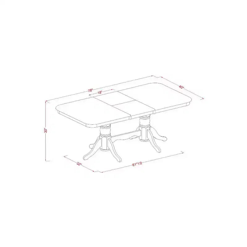 Set Pranzo Rinascimento 7pz Tavolo Rettangolare & 6 Sedie - Tavolo 152x198 cm con Prolunga
