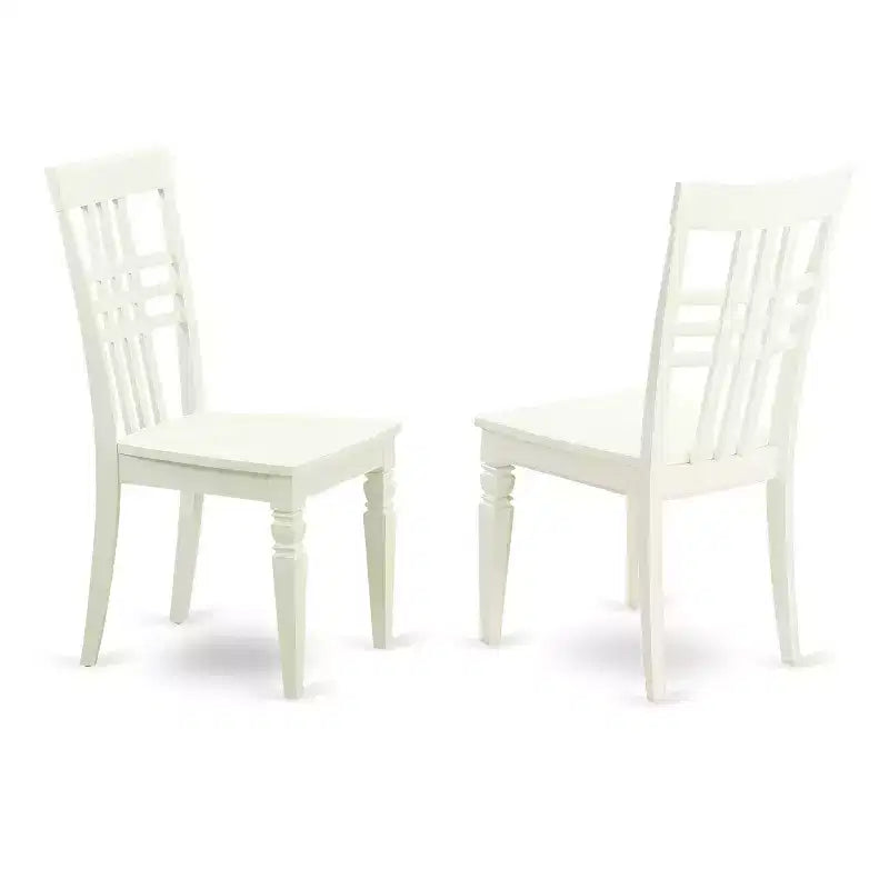 Set da Tavolo Rotondo da Cucina - Tavolo e Sedie 5 Pezzi - Finitura Bianco Lino - Sala da Pranzo per Piccoli Spazi