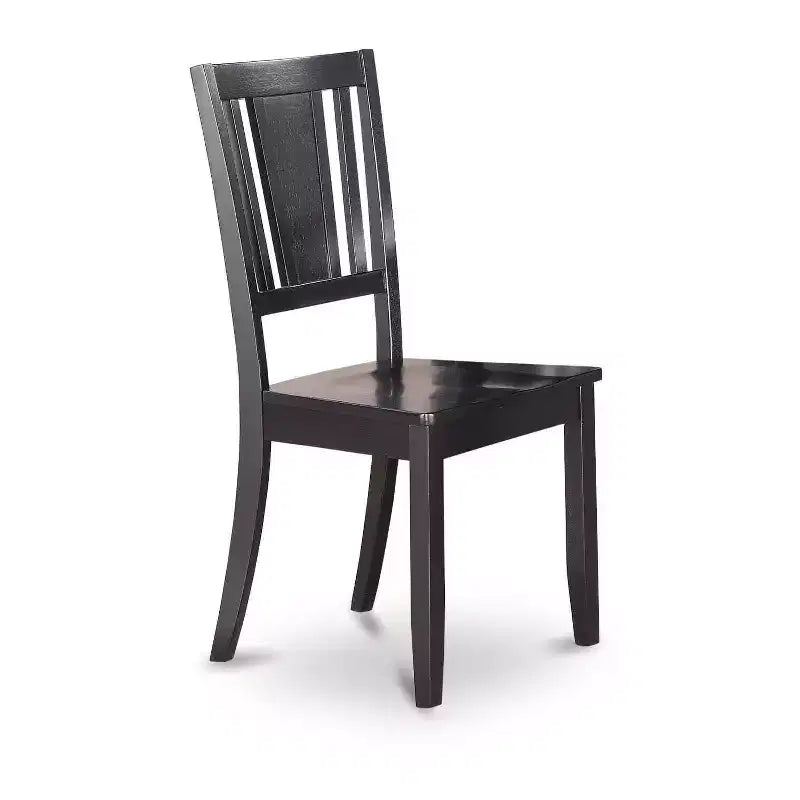HomeStock Set da Pranzo Rettangolare da 5 Pezzi con Finitura Nera e Piano in Legno Massello con Prolunga a Farfalla - 4 Posti a Sedere