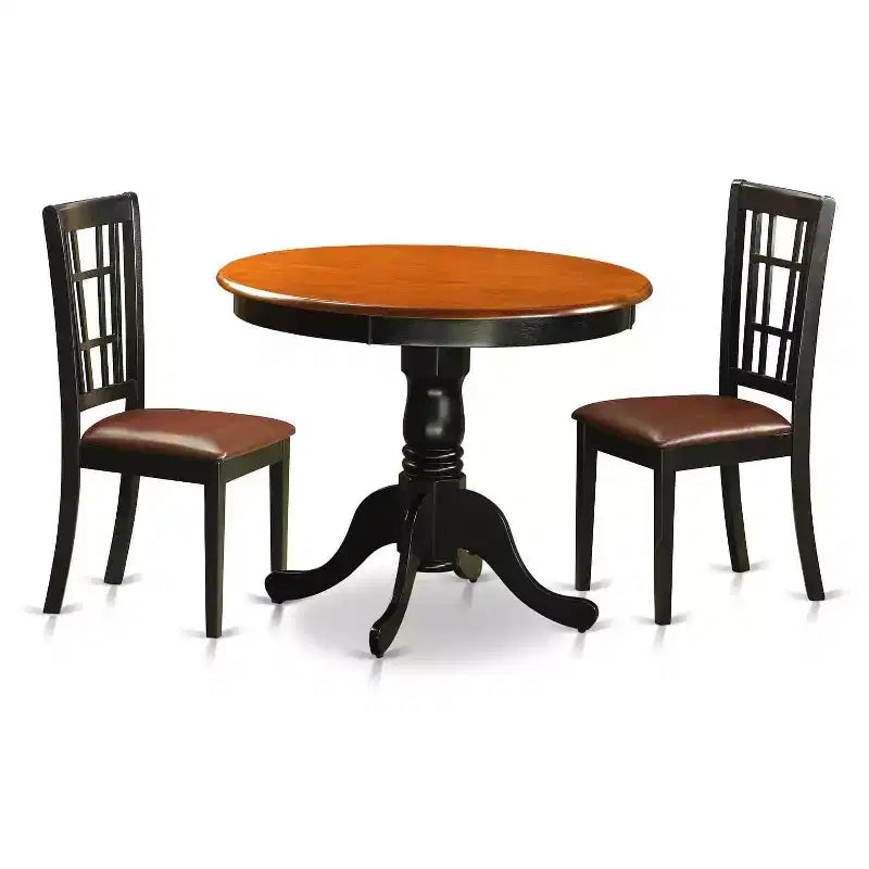 Dining Table Set with 4 Chairs - Wood Dining Room Furniture Set
