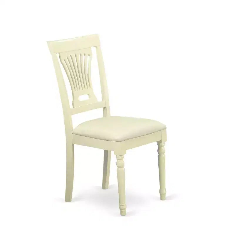 HomeStock Tavolo da pranzo a 5 pezzi con ripiano in legno massello con finitura color latticello e ciliegio con 4 sedie