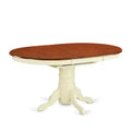 Gothic Dining Room Set - 7 Piece Oval Table & 6 Chairs - Buttermilk Cherry Finish