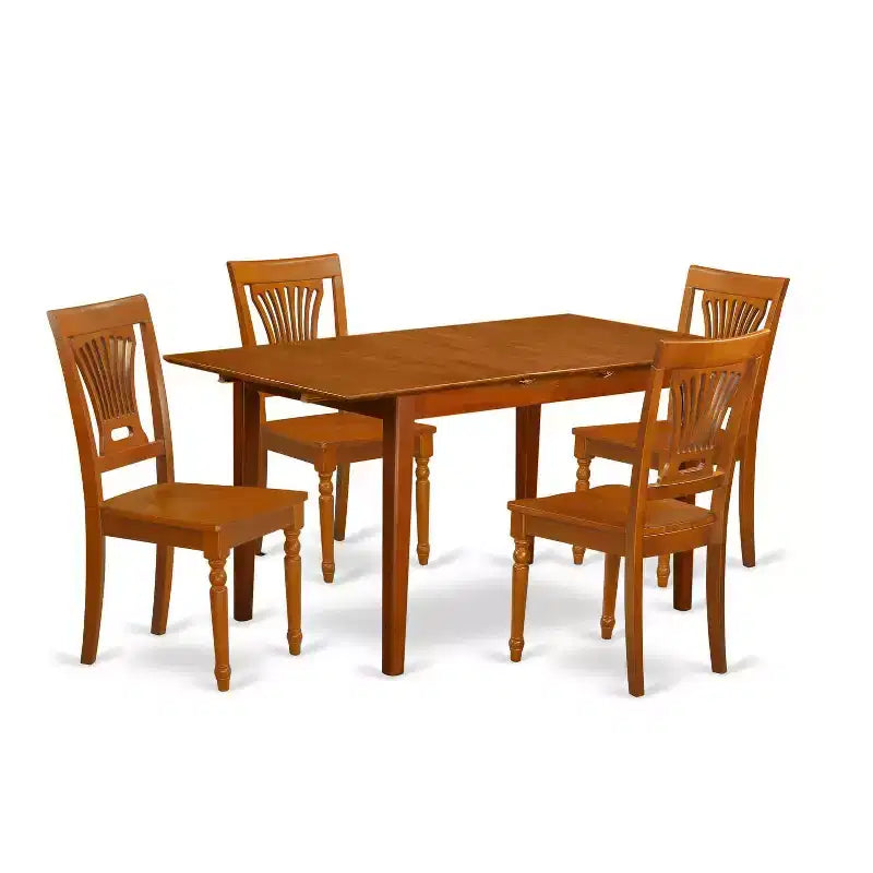 Modern Kitchen Table Set 5 Piece - Dining Room Table with Chairs - Small Space Friendly