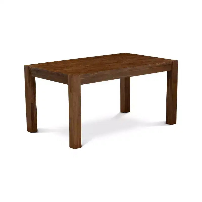 Set da pranzo rettangolare in 5 pezzi multicolore con piano in legno massello (4 posti)