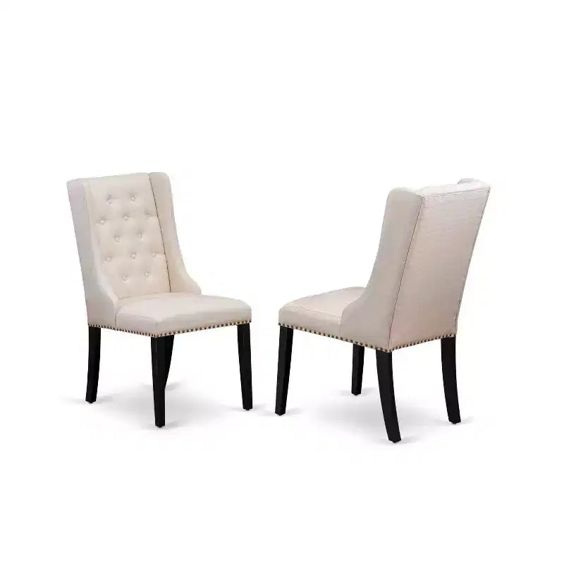 Tavolo da pranzo HomeStock 5 pezzi con piano in legno massello finitura nera e 4 sedie imbottite