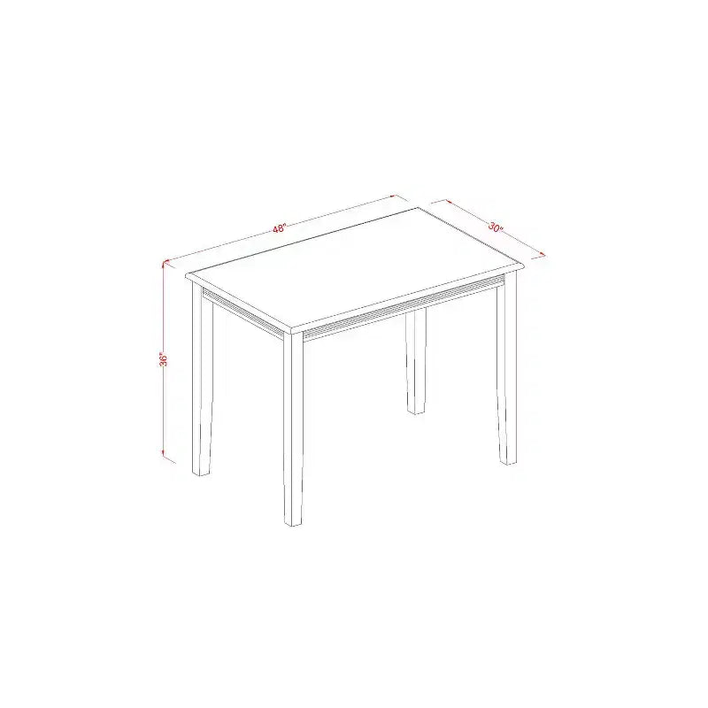 Set da pranzo HomeStock in 3 pezzi con piano in legno massello altezza bancone, finitura color latte e ciliegio