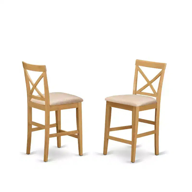 Set da cucina con tavolo da pub - Set da pranzo 5 pezzi con sedie - Design salvaspazio - Finitura rovere caldo