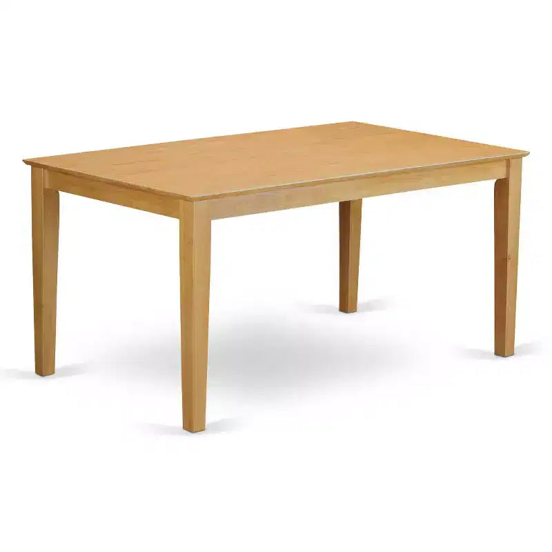 HomeStock Tavolo da Pranzo Rettangolare 7 Pezzi con Piano in Legno Massello Finitura Rovere Naturale e 6 Sedie