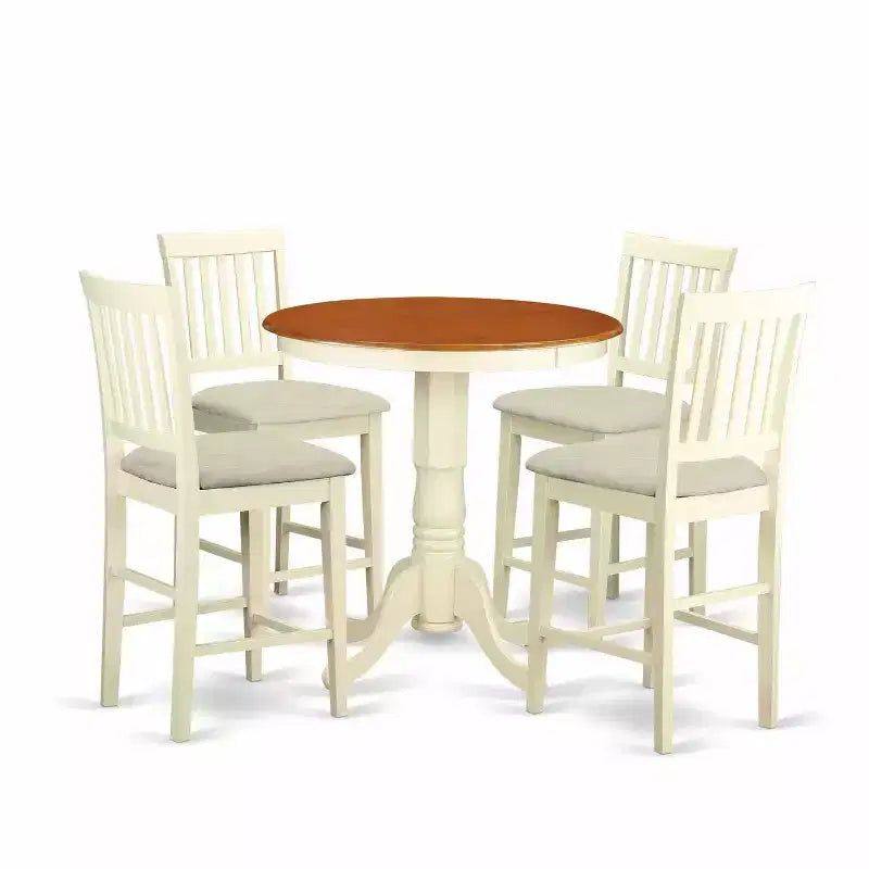 Counter Height Dining Set - 5 Piece Table & Chairs - Modern Kitchen Set