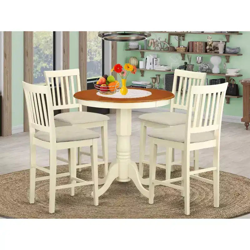 Set da pranzo altezza bancone - Tavolo e sedie 5 pezzi - Set cucina moderno