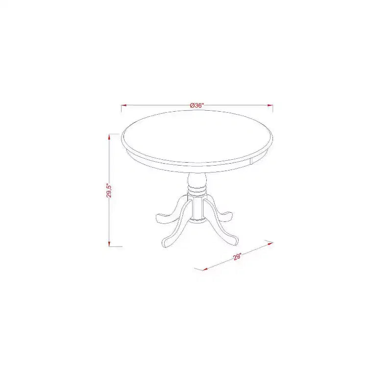Set da pranzo 3 pezzi con piano in legno massello nero spazzolato - (4 posti)