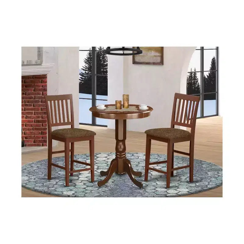 Set da Pranzo Altezza Bancone - Set Tavolo e 4 Sedie - Tavolo da Cucina Moderno con Sedie