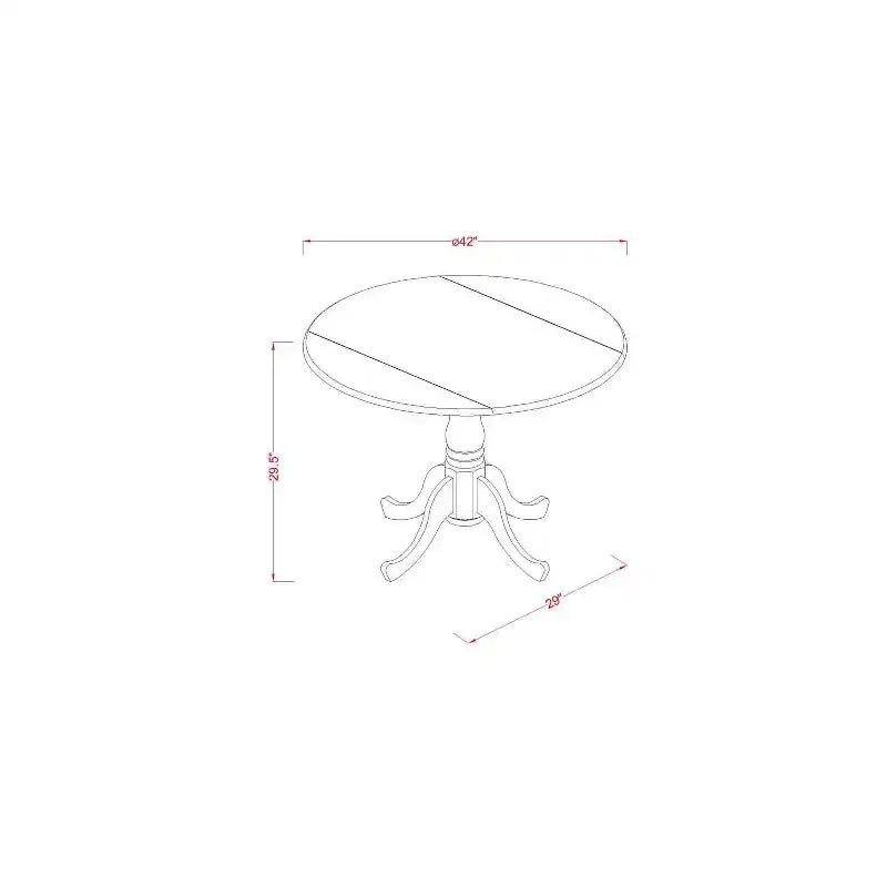 Set da pranzo da 3 pezzi in noce massiccio antico – 4 posti a sedere