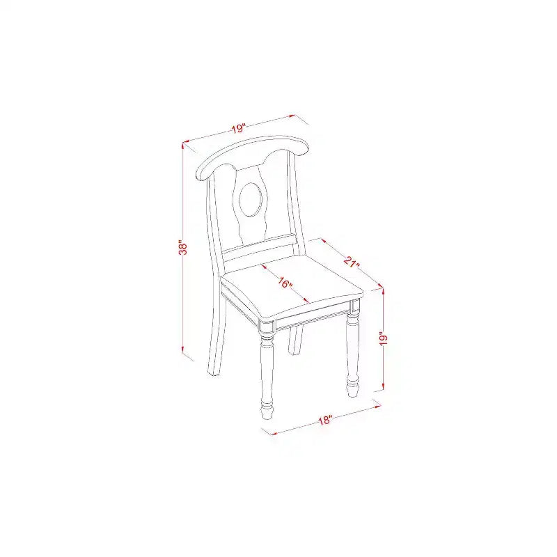 HomeStock Set da Pranzo 3 Pezzi Tavolo Rotondo con Piano in Legno Massello Finitura Nera e Ciliegio