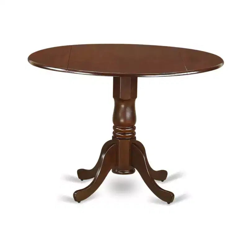 Set tavolo da cucina rotondo 5 pezzi tavolo da 42" con ante a ribalta e 4 sedie Parsons - Tessuto lino