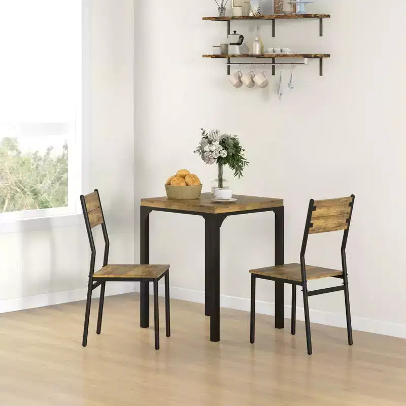 Set da pranzo 3 pezzi per 2 persone, Set tavolo da pranzo per angolo colazione, Spazi piccoli, Appartamento, Salvaspazio