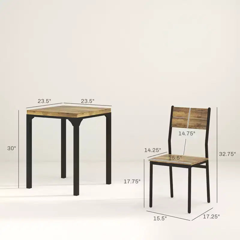Set da pranzo 3 pezzi per 2 persone, Set tavolo da pranzo per angolo colazione, Spazi piccoli, Appartamento, Salvaspazio