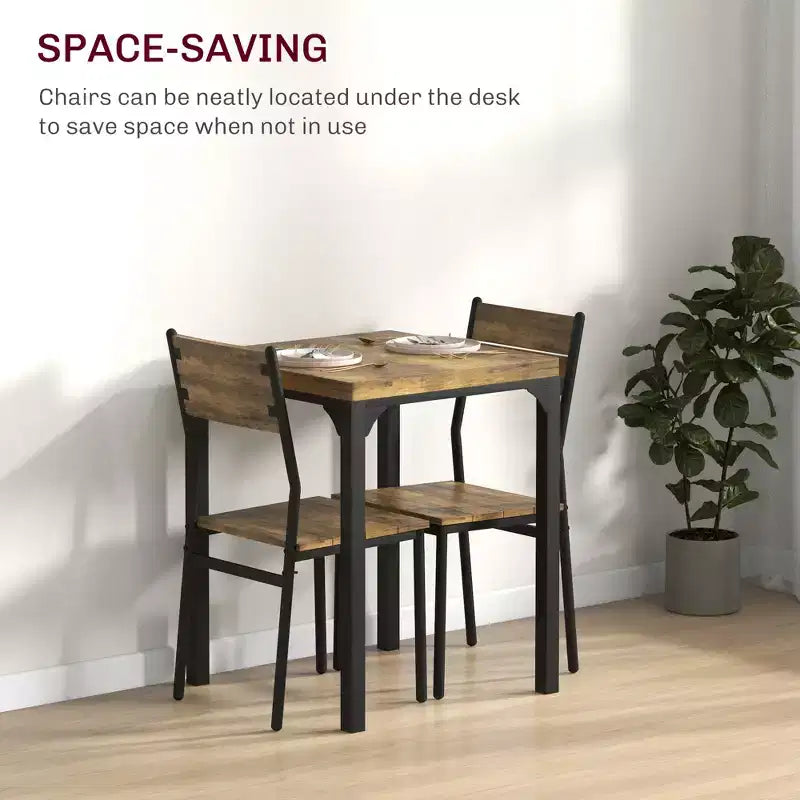 Set da pranzo 3 pezzi per 2 persone, Set tavolo da pranzo per angolo colazione, Spazi piccoli, Appartamento, Salvaspazio