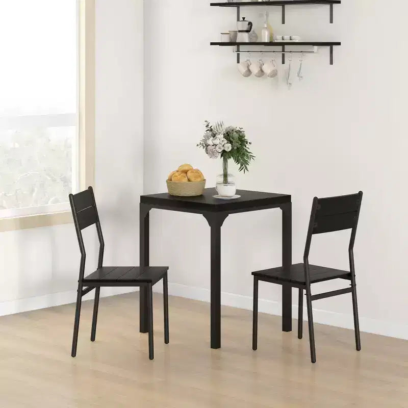 Set da pranzo 3 pezzi per 2 persone, Set tavolo da pranzo per angolo colazione, Spazi piccoli, Appartamento, Salvaspazio