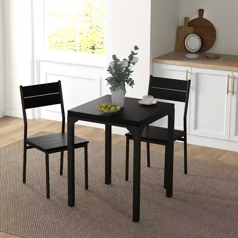 Set da pranzo 3 pezzi per 2 persone, Set tavolo da pranzo per angolo colazione, Spazi piccoli, Appartamento, Salvaspazio