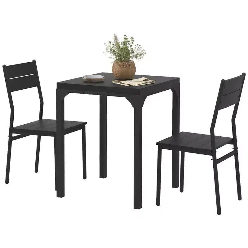 3 Piece Dining Room Set for 2, Dining Table Set for Breakfast Nook, Small Space, Apartment, Space Saving