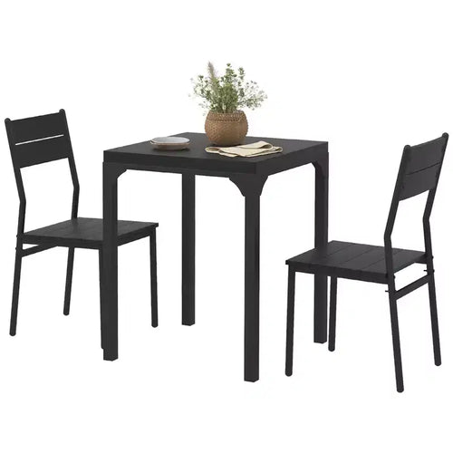 3 Piece Dining Room Set for 2, Dining Table Set for Breakfast Nook, Small Space, Apartment, Space Saving
