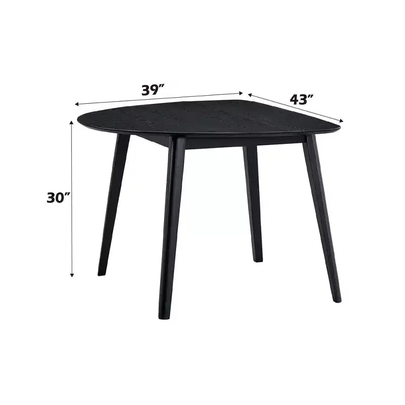 GDFStudio Zephyra Set da Pranzo Moderno da 3 Pezzi in Legno di Gomma con Sedie Rivestite in Lino