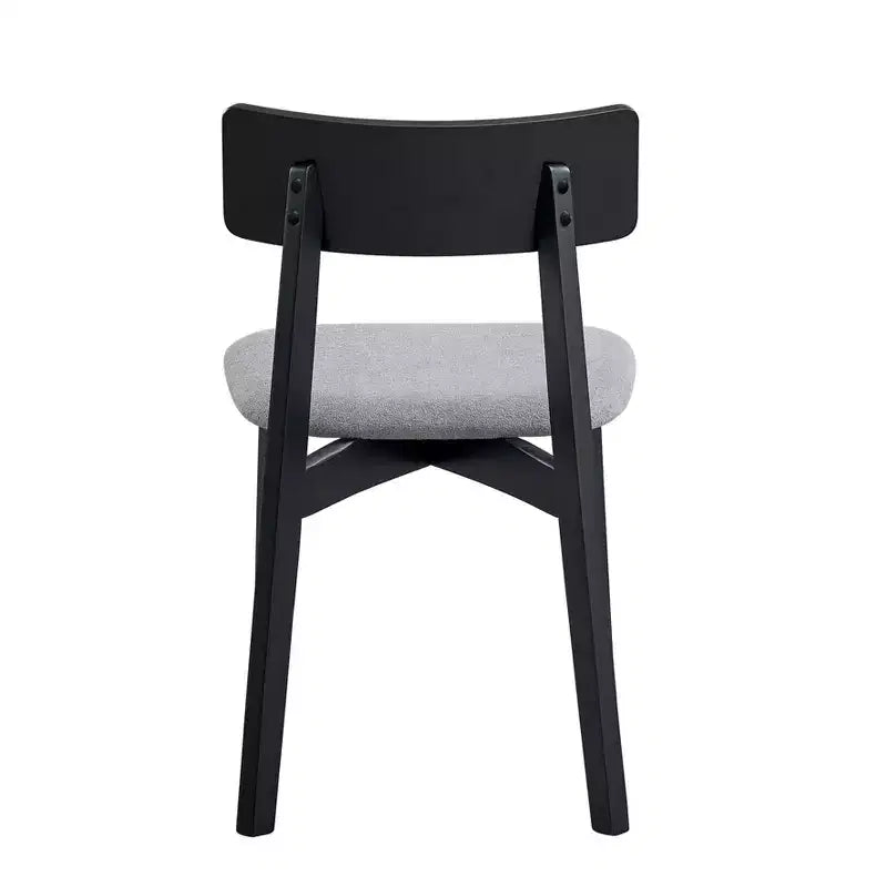 GDFStudio Zephyra Set da Pranzo Moderno da 3 Pezzi in Legno di Gomma con Sedie Rivestite in Lino