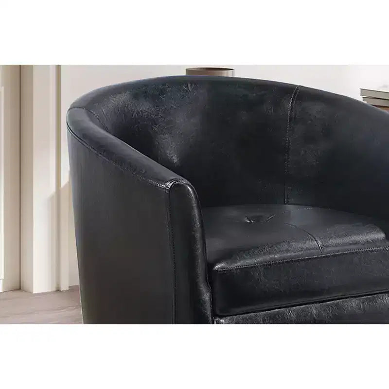 Set Sedia Accent & Pouf TUYOHW, Sedia Lounge con Poggiapiedi Abbinato, Gambe Affusolate, Sedia Moderna con Schienale Curvo a Botte per Soggiorno, Ufficio