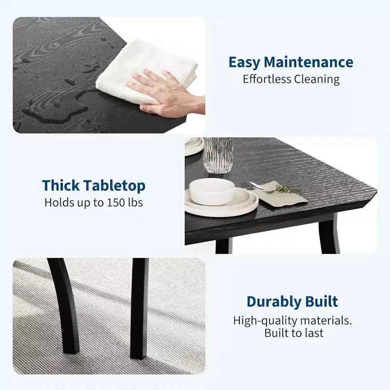 Set da Pranzo per 4 Persone, Set da Tavolo da Cucina a 3 Pezzi con Struttura in Metallo e 2 Panche Imbottite, Salvaspazio, per Appartamento, Monolocale, Casa, Grigio