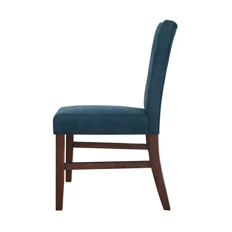 ChaletPosh Set da Pranzo 7 Pezzi con Sedie Rivestite in Lino