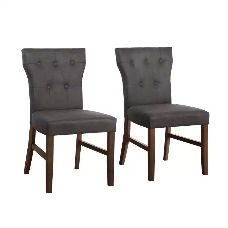 ChaletPosh Set da Pranzo 7 Pezzi con Sedie Rivestite in Lino