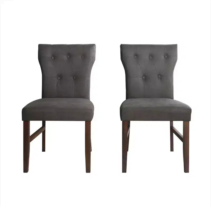 ChaletPosh Set da Pranzo 7 Pezzi con Sedie Rivestite in Lino