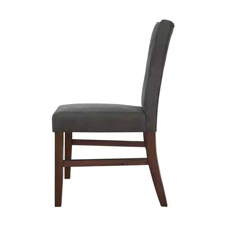 ChaletPosh Set da Pranzo 7 Pezzi con Sedie Rivestite in Lino
