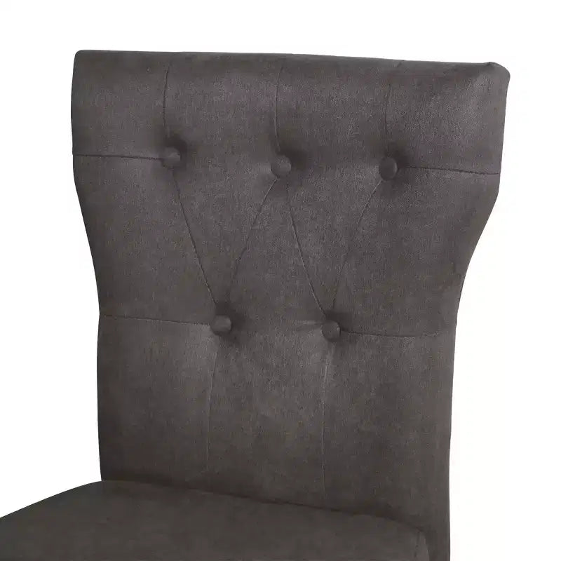 ChaletPosh Set da Pranzo 7 Pezzi con Sedie Rivestite in Lino