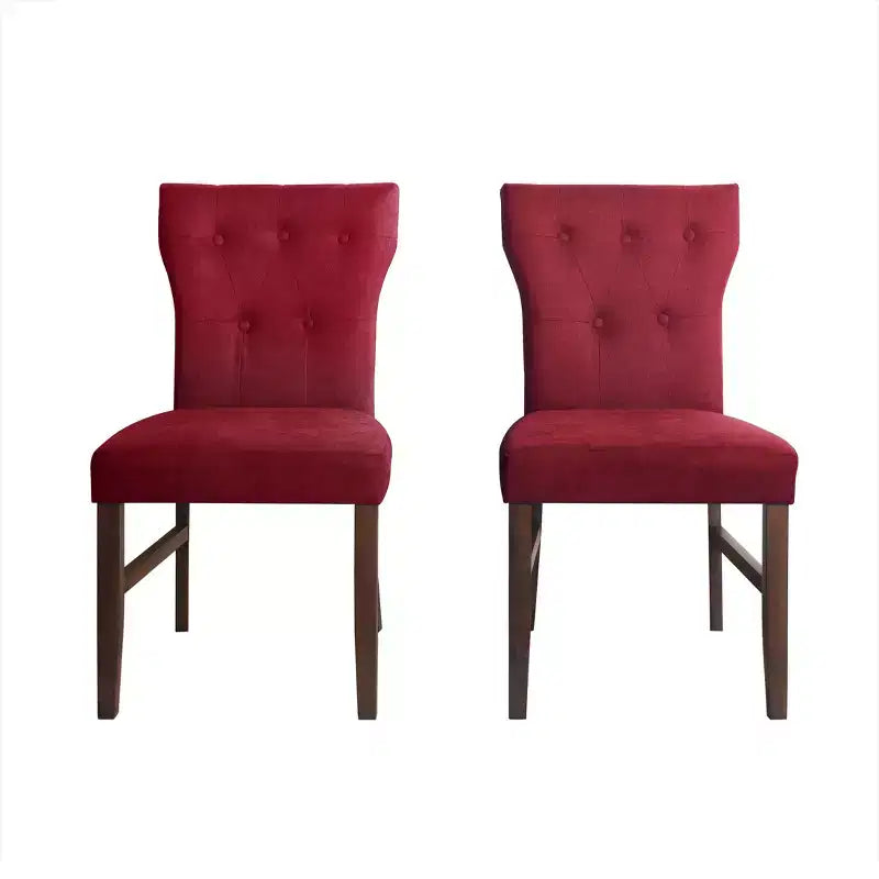 ChaletPosh Set da Pranzo 7 Pezzi con Sedie Rivestite in Lino