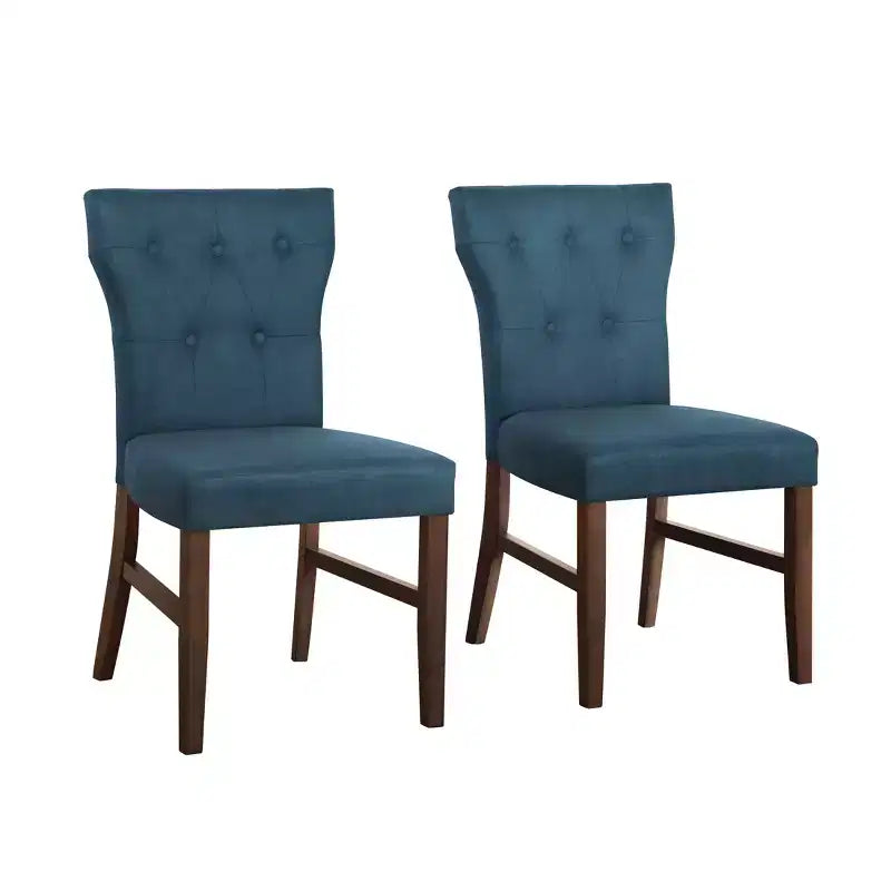 ChaletPosh Set da Pranzo 7 Pezzi con Sedie Rivestite in Lino