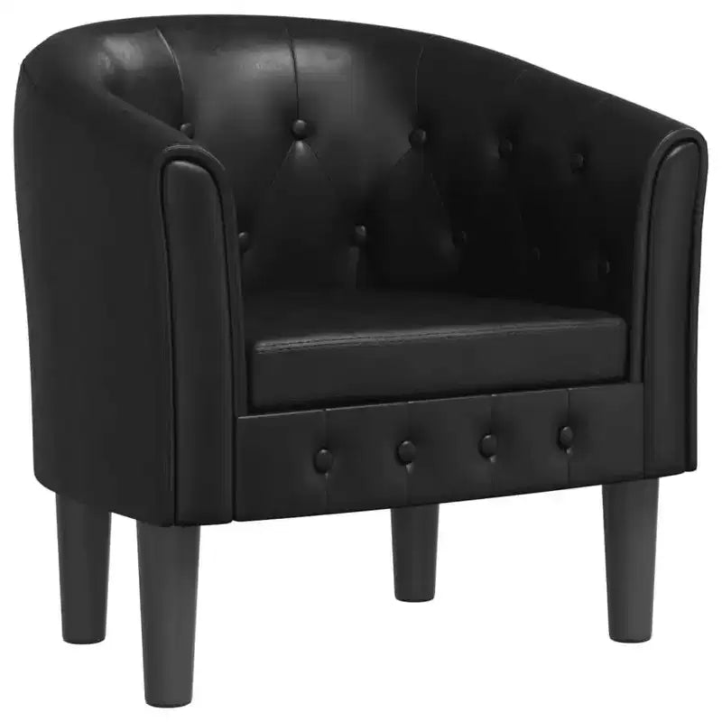 vidaXL Tub Chair Accent Single Sofa Armchair for Living Room Faux Leather