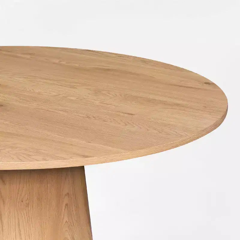 Set da pranzo rotondo da 5 pezzi, tavolo con base a piedistallo da 46" con 4 sedie imbottite in boucle con schienale in rattan, set da pranzo costiero rustico-Panipeachy