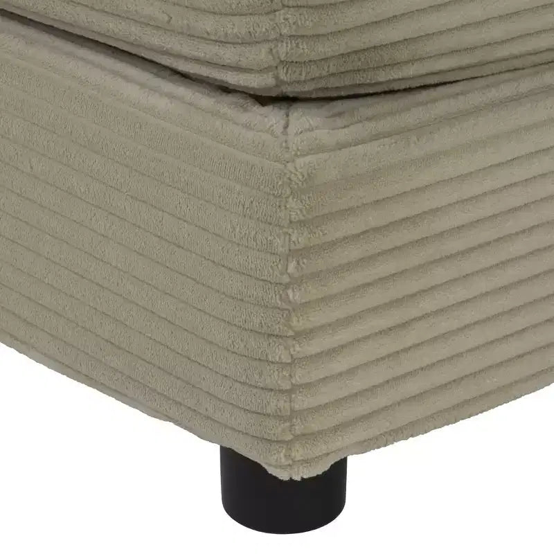 35.4 Ottoman Dual-layer Ottoman for Living Room Bedroom Dark Brown