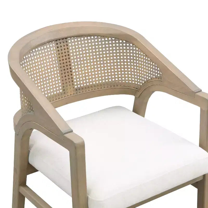 Christopher Knight Home Delia Tavolo da Pranzo 9 Pezzi Stile Fattoria con Sedie Imbottite in Rattan e Legno di Gomma