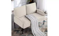 Okak Modern Metal Frame Small Loveseat Sofa with Padding Arms,Upholstered Futon Sofa Couch for Living Room,Apartment