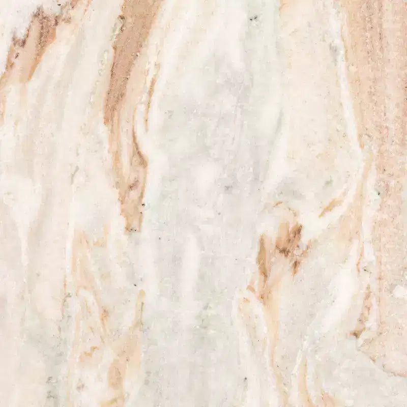 Tavolino rotondo con scanalature in legno di mango e piano in marmo, finitura nera