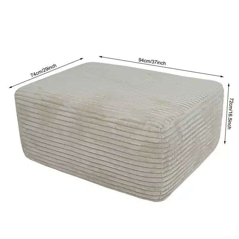 AEELLEEA Pouf imbottito in peluche a forma di nuvola, comodo e di supporto, divano componibile per soggiorno, colore beige