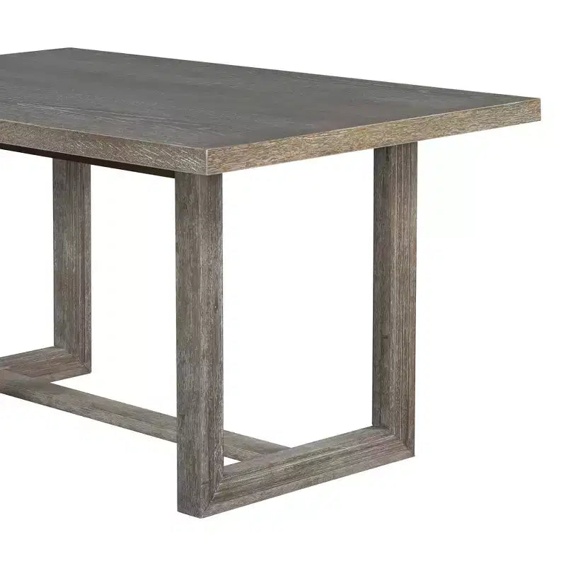 Set da pranzo rustico da 6 pezzi per 5 persone, set tavolo rettangolare con base a trapezio e 4 sedie imbottite e panca per sala da pranzo