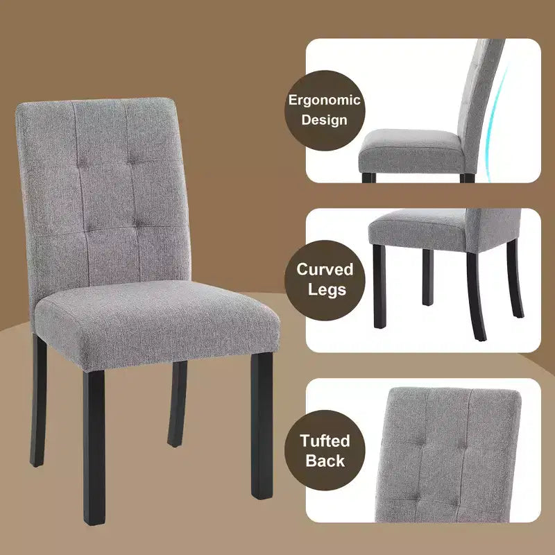 GDFStudio Griffin Set da Pranzo Moderno da 6 Pezzi con Tavolo Effetto Marmo da 63", 4 Sedie e 1 Panca